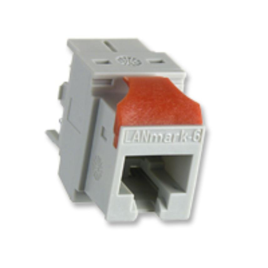 Red clip for LANmark Snap-In connector to keystone format (wall thickness 1,5-1,75 mm)