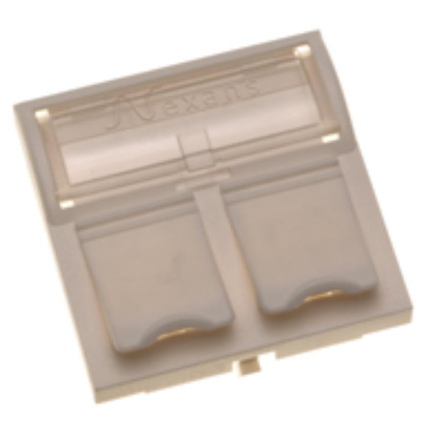 LANmark EU style 45 x 45 module 2 Snap-In flat white