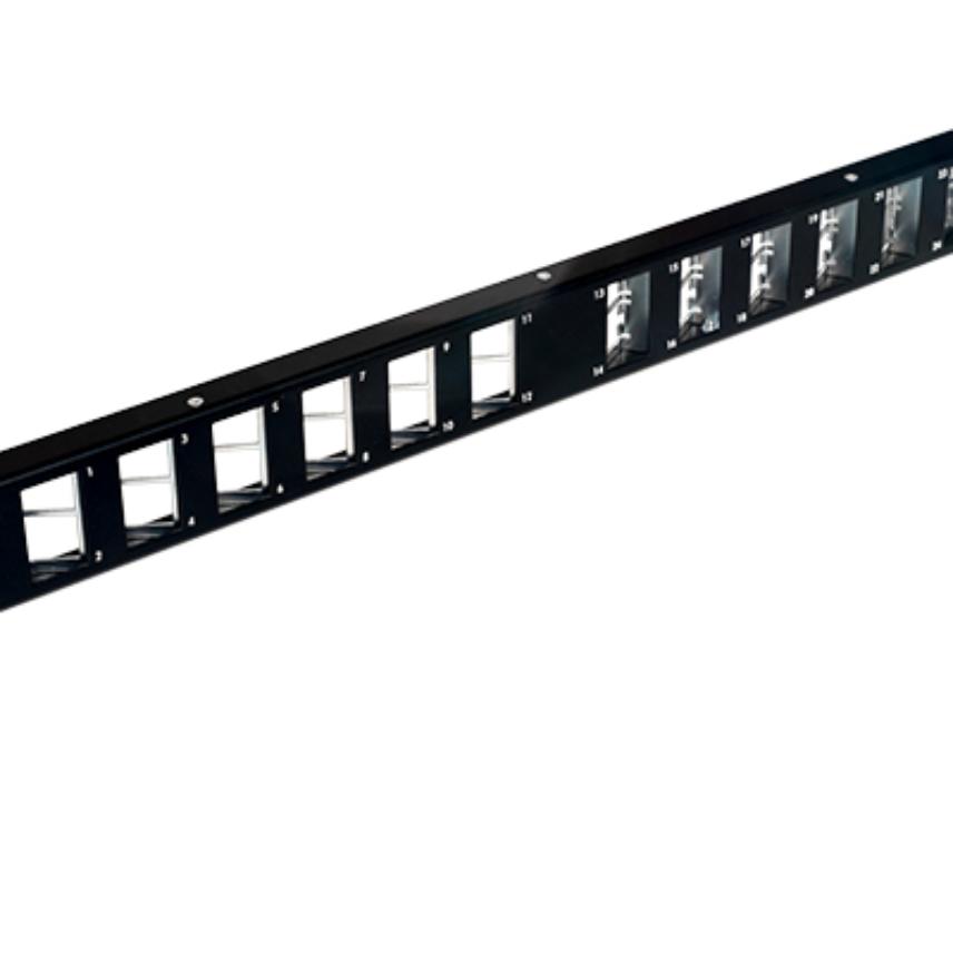 LANmark Patch Panel 24 Angled Snap-In Black