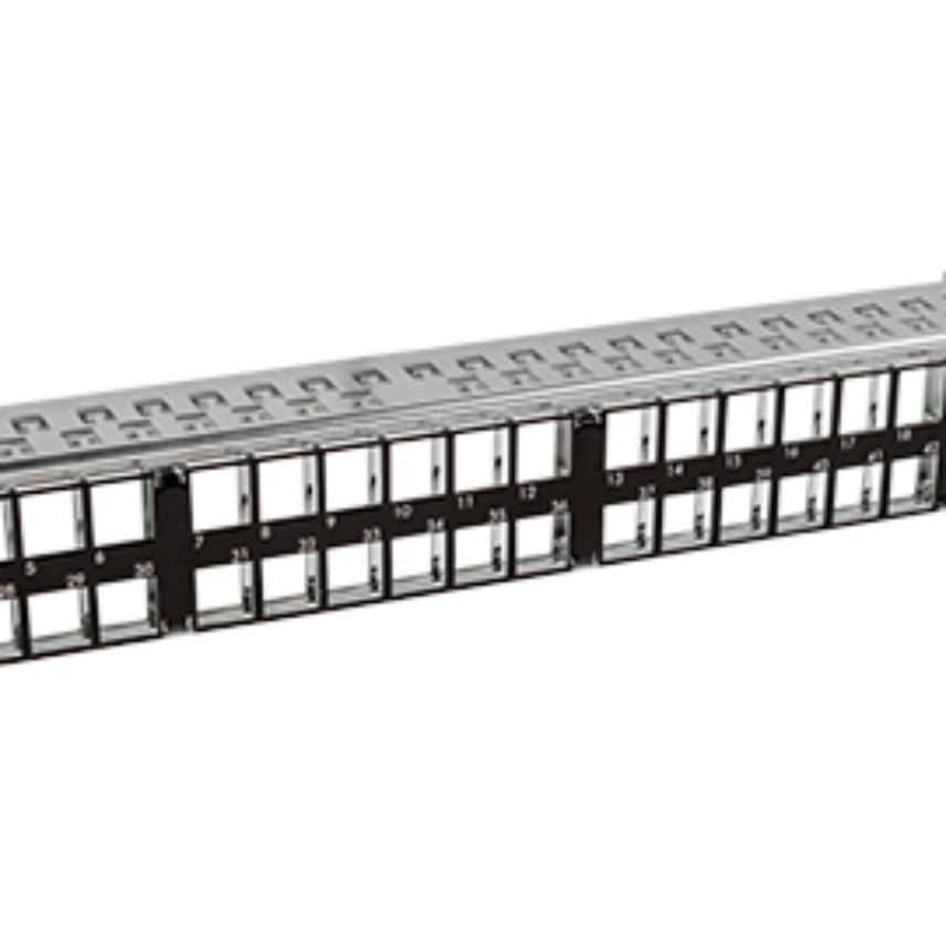 LANmark Patch Panel 48 EVO 1U Black Kit with 48 Cat 6A Connectors